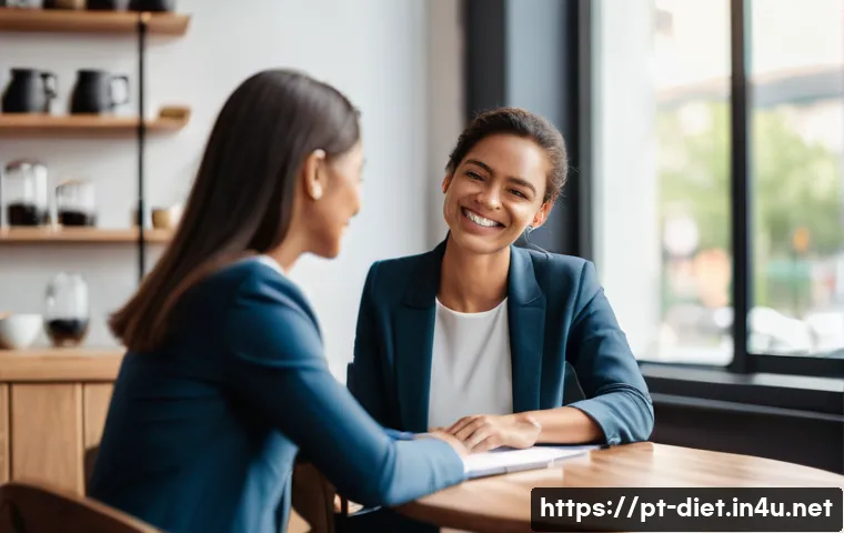 다이어트 지도사로 일하며 느낀 보람과 어려움 - **Prompt 1: Empowering Connection and Personalized Guidance**
    "A professional, empathetic female...