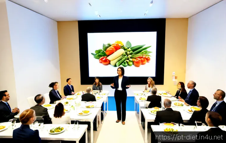 다이어트 지도사와 관련된 학회 및 세미나 정보 - Photorealistic professional nutrition and dietetics conference in Lisbon, Portugal, diverse adult di...